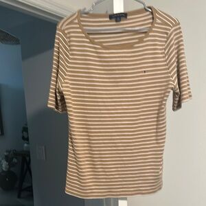Tommy Hilfiger Women's Tan Striped Top